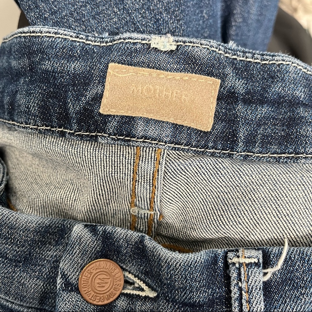 MOTHER Looker Ankle Step Fray Jeans in CAN'T LEAVE IT ALONE SIZE 26 - Picture 13 of 14